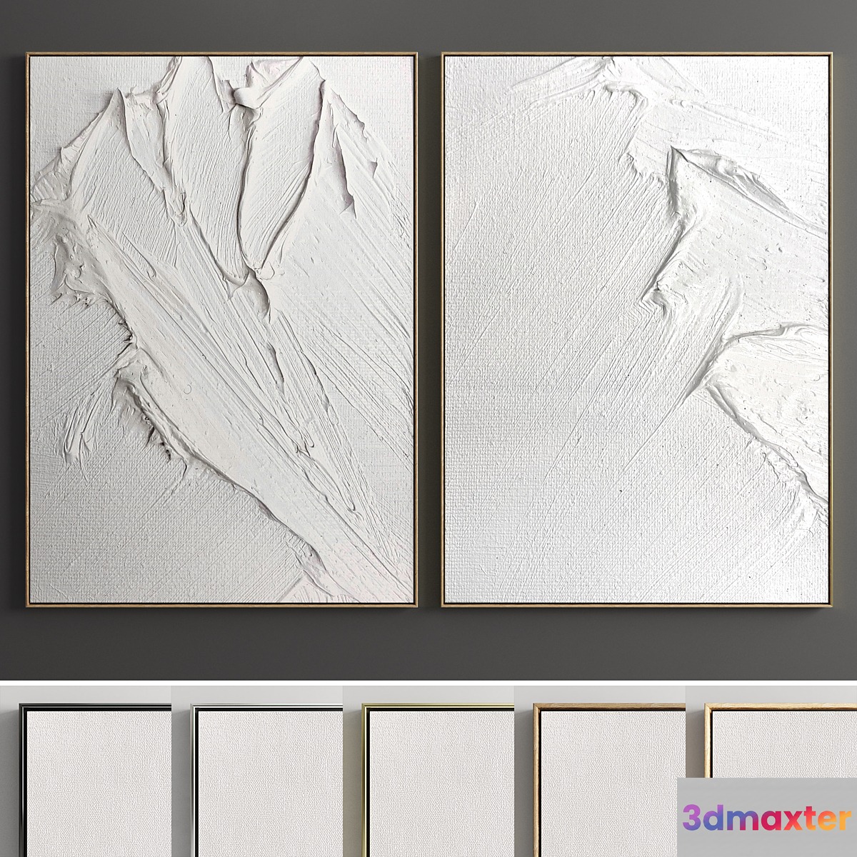 Plaster Two Photo Frame E-07 - No.2