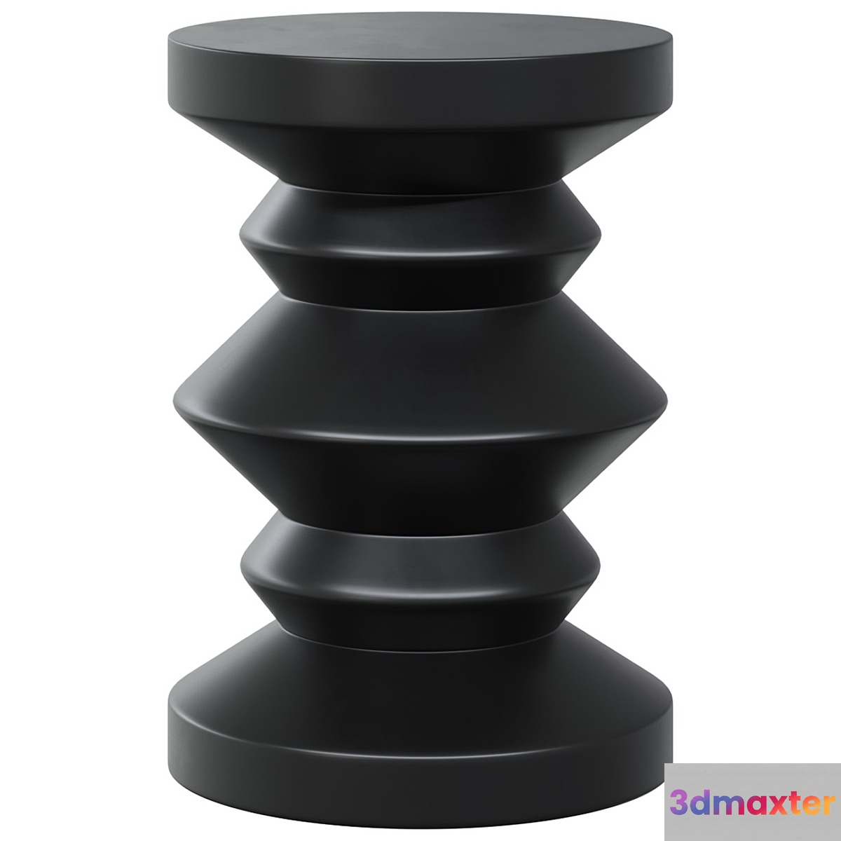 Coffee table Unstructured garden table in black fibrous clay elmira