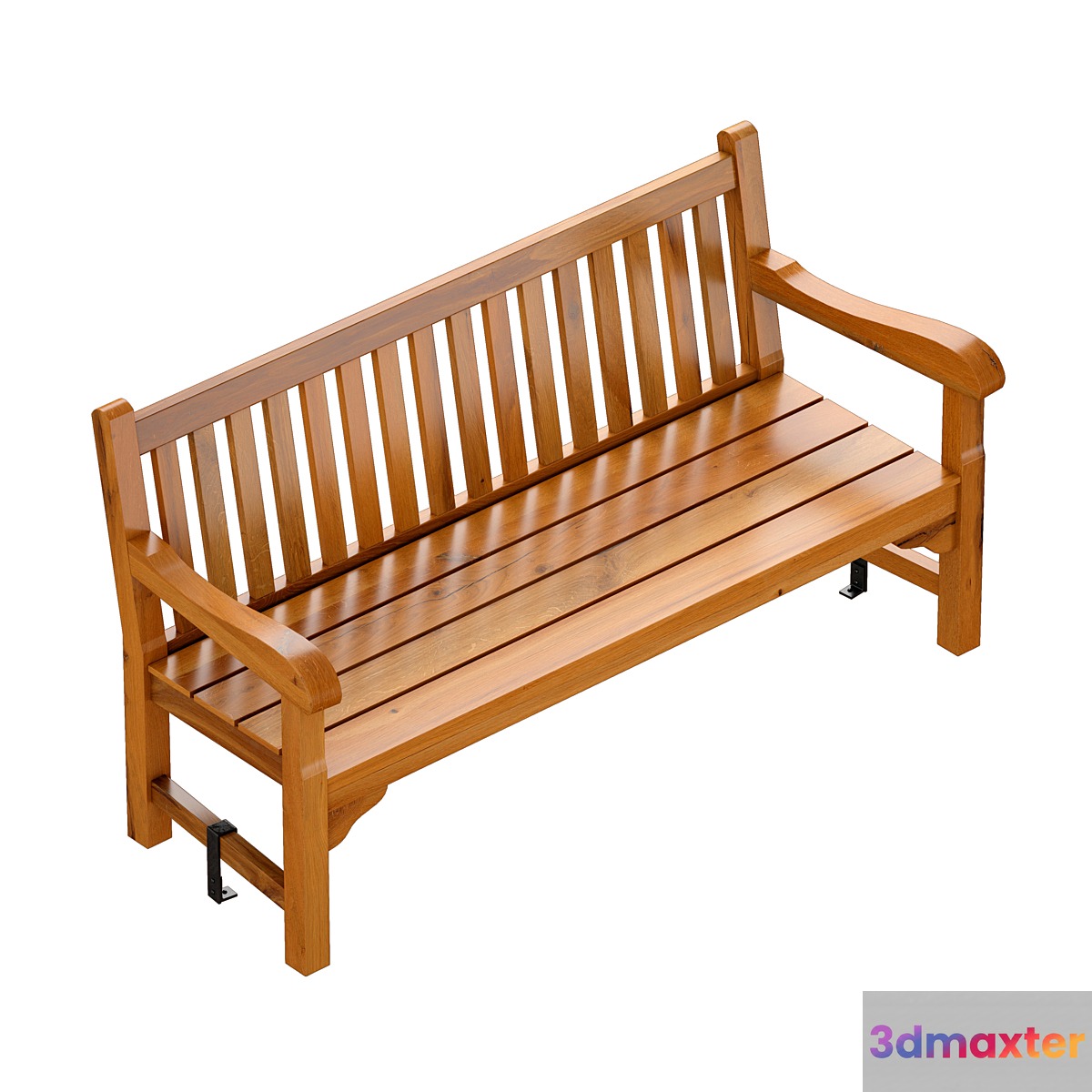 Wooden garden bench _ park bench