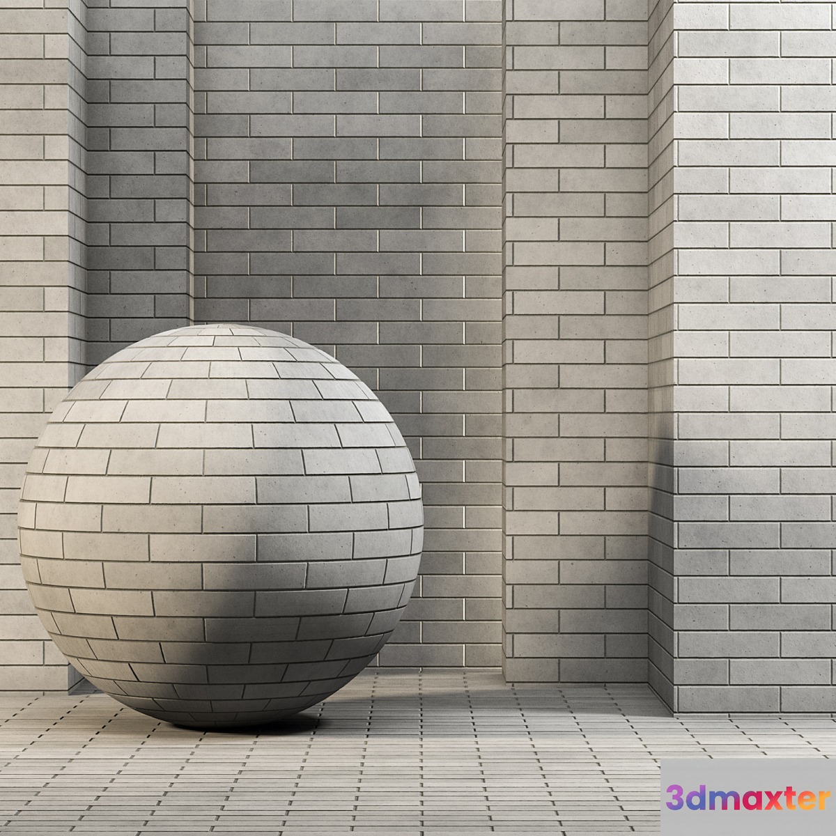 3 Gray Brick Texture 4k (3 Pattern) Seamless - Tileable