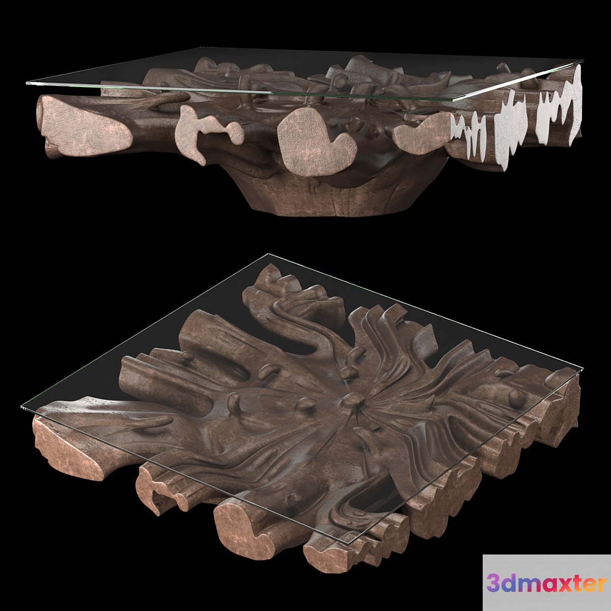 CAST ROOT SQUARE COFFEE TABLE - 48 - No.2