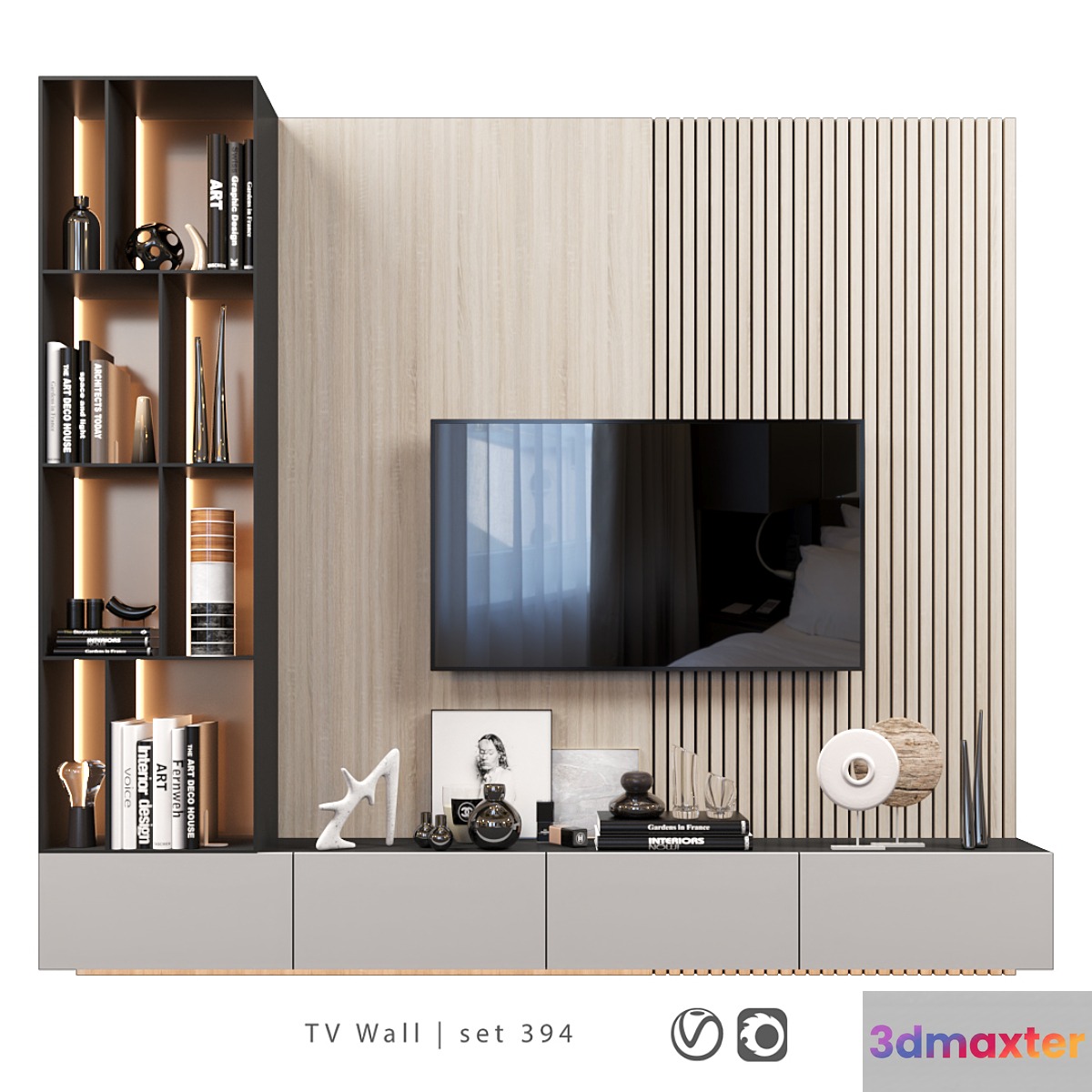 TV Wall | set 394 | TV shelf