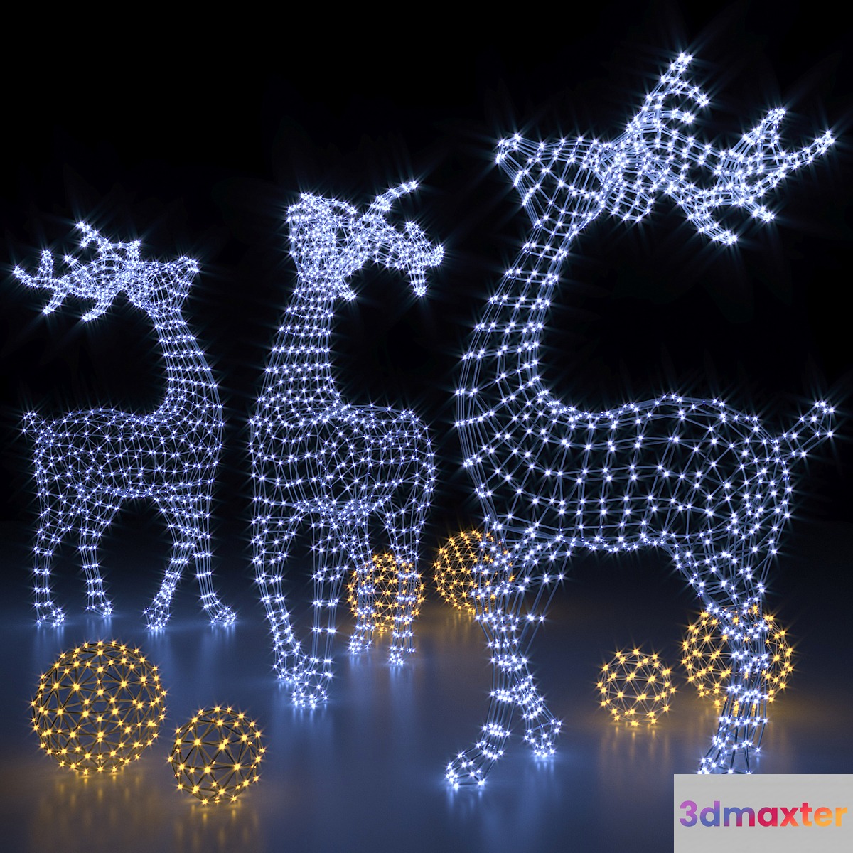 Deer garland 3D Max