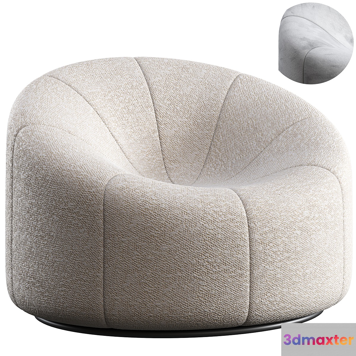 Armchair swivel ligne roset pumpkin 3D Max