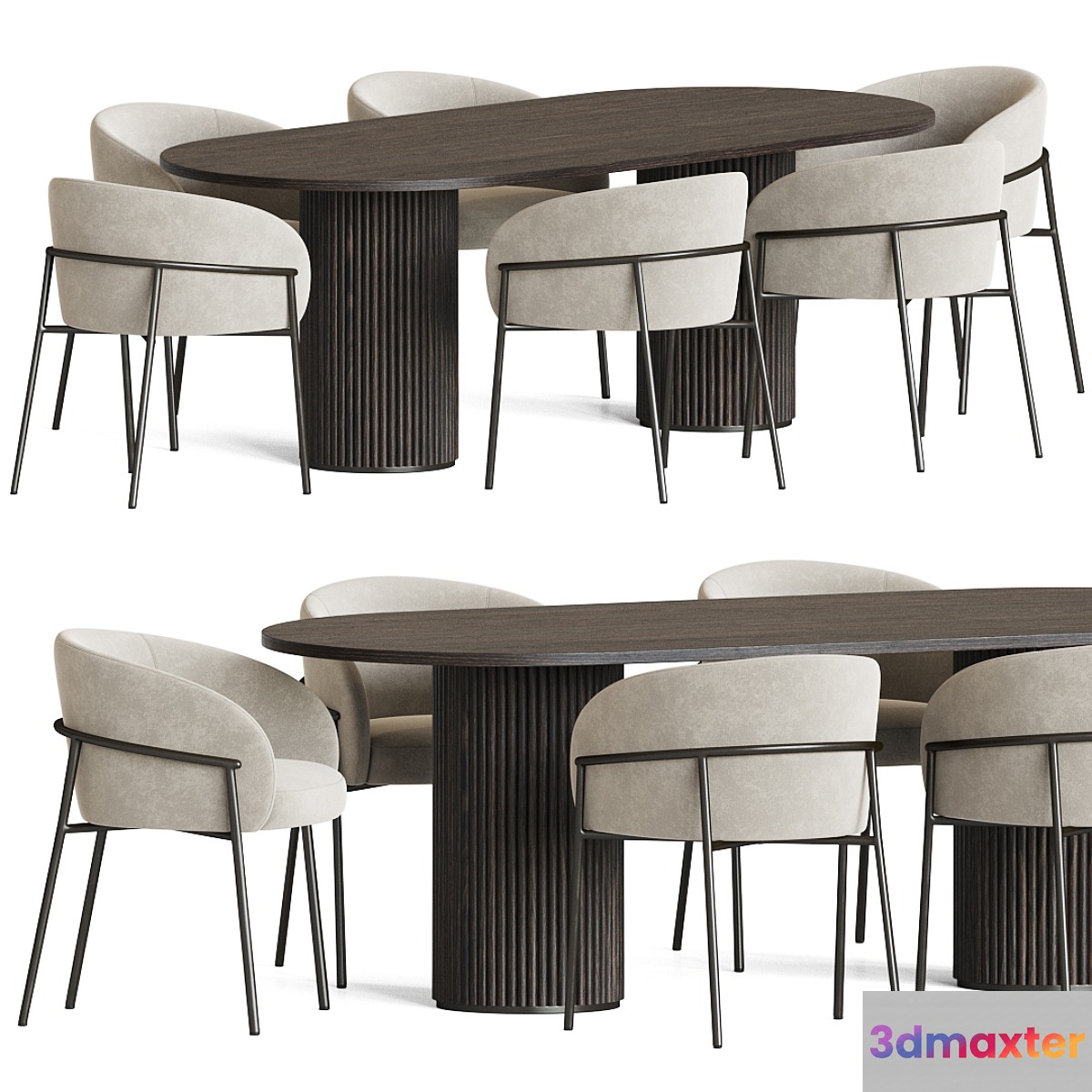 Rimo Chair Campbell Table Dining Set