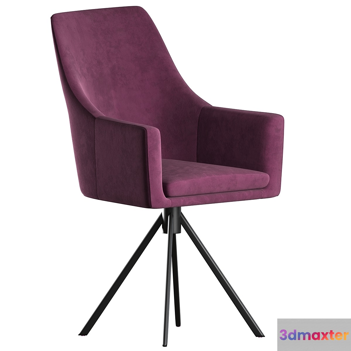 HALF ARMCHAIR MIAMI ON METAL SUPPORT - No.2