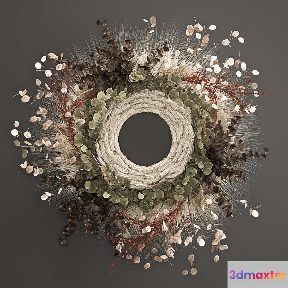 Bouquet wreath wall decor made of wheat dried flower Lunnik. 220. - No.3