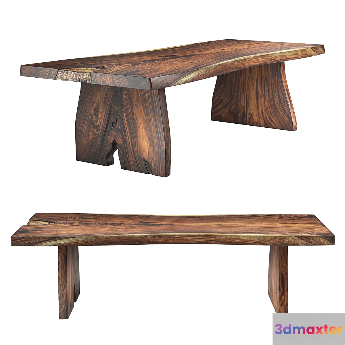 Arka Living - Houston Live Edge Solid Wood Table - No.2