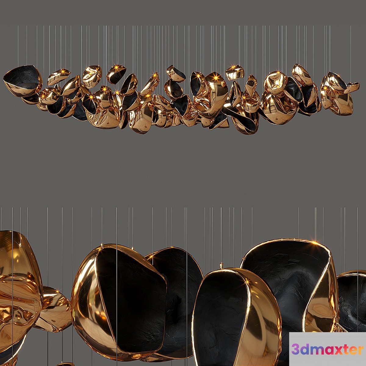 Suspended sculptural composition Vargov Design - Deformity 3D Max