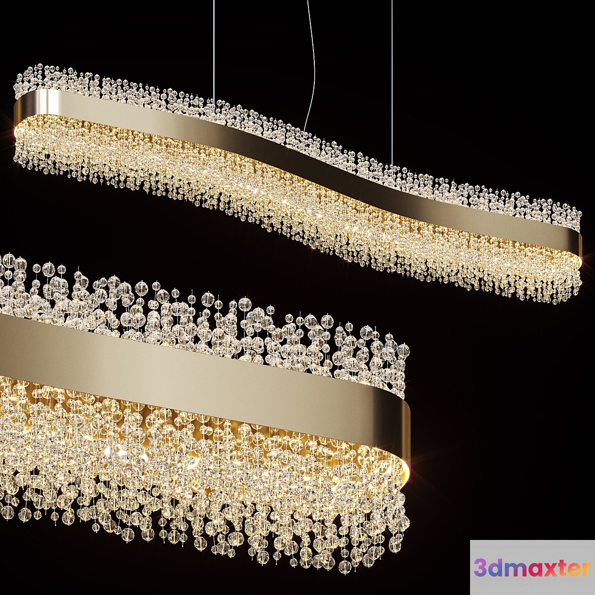 Suspended chandelier LUSINE by Lampatron 150cm - No.2