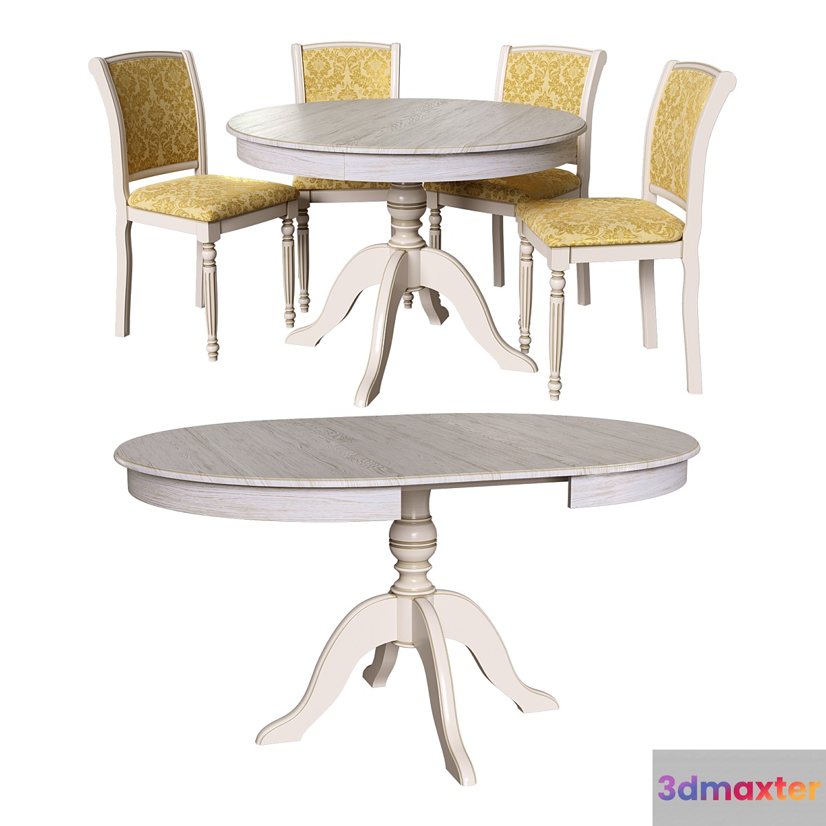 Savona table 3 and chairs Lodi 1_2 3D Max