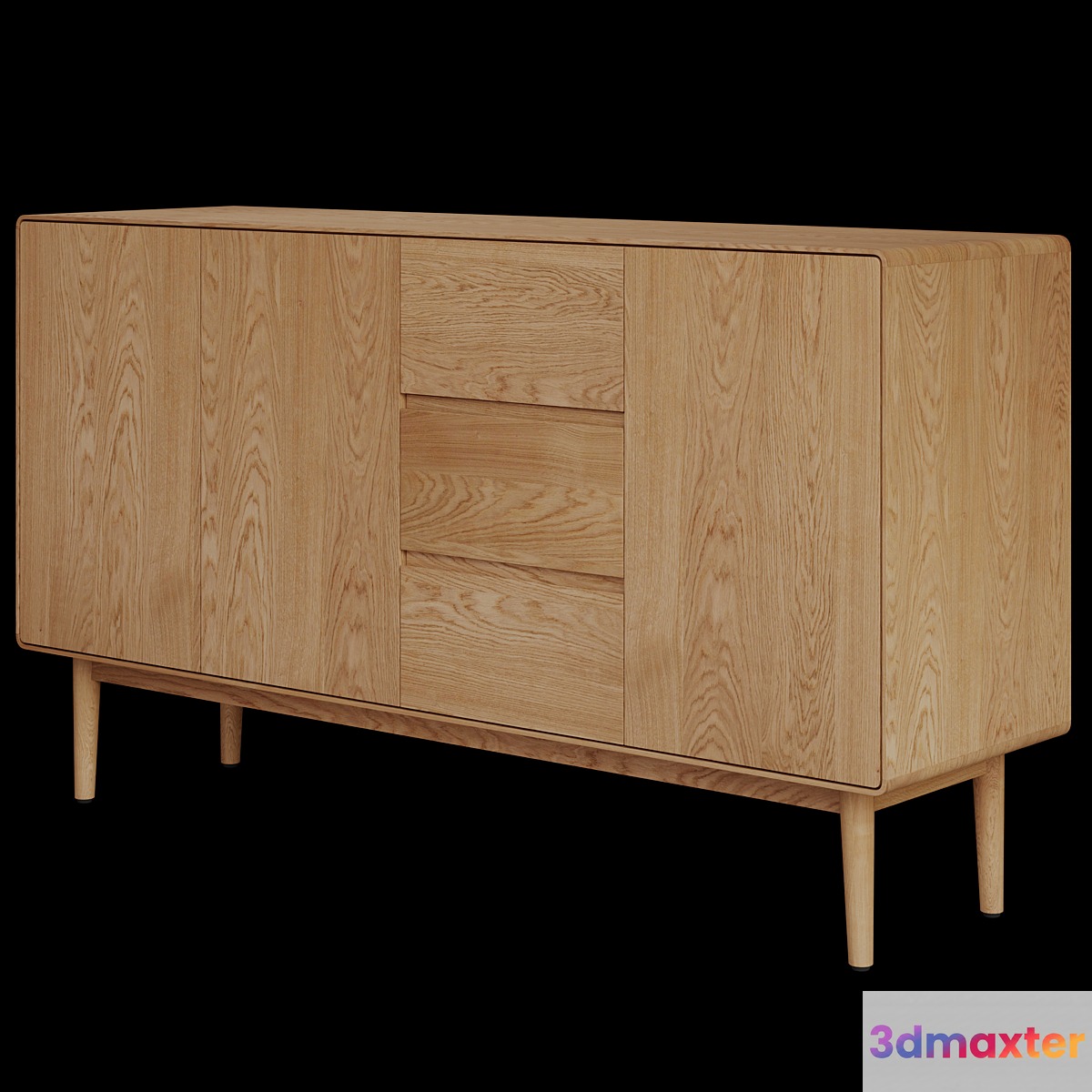 Domayne Zara Natural Buffet - Large - No.2 3D Max