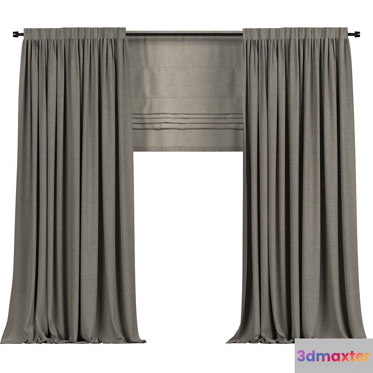 Roman blinds 3D Max