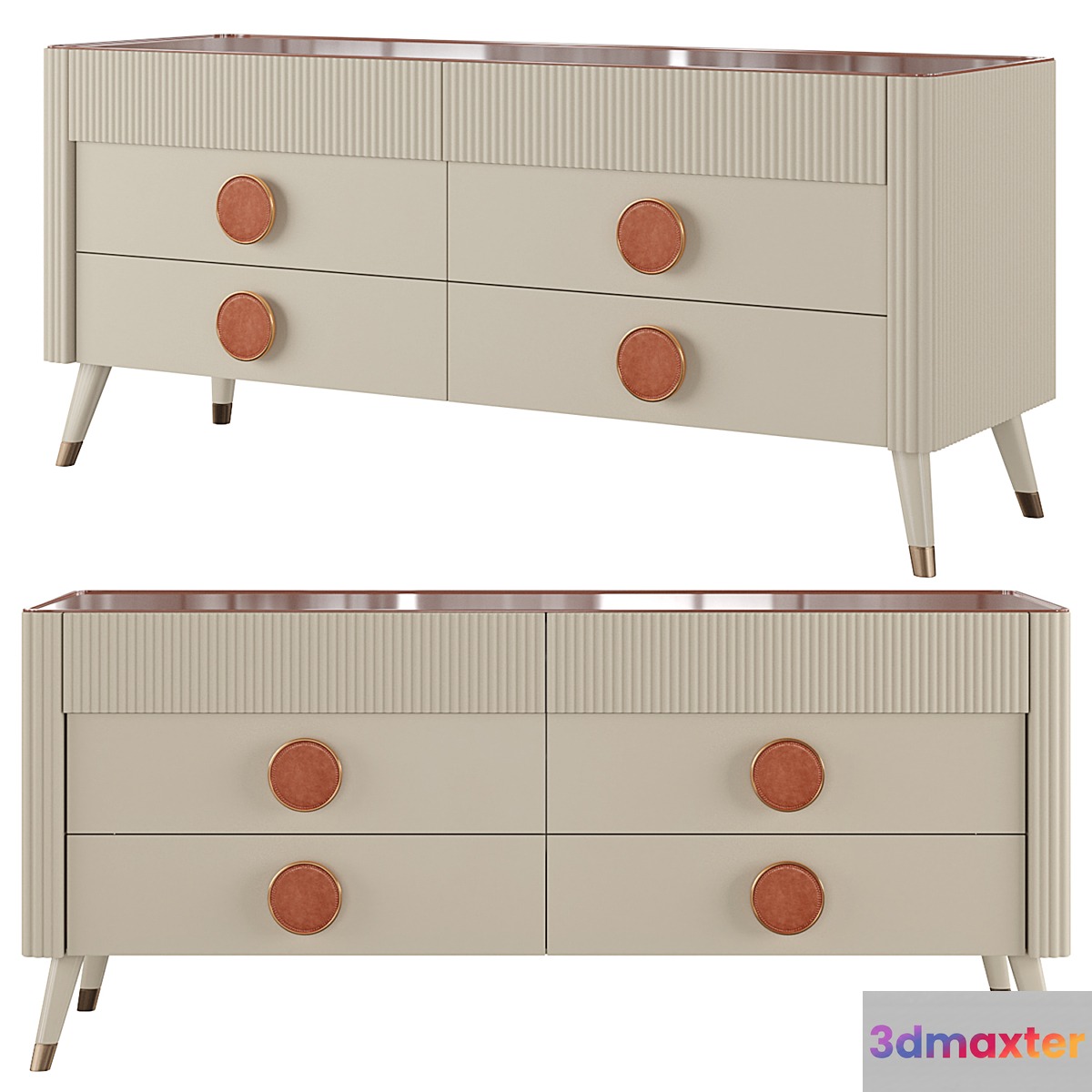 Chest of drawers Double N19 3D Max