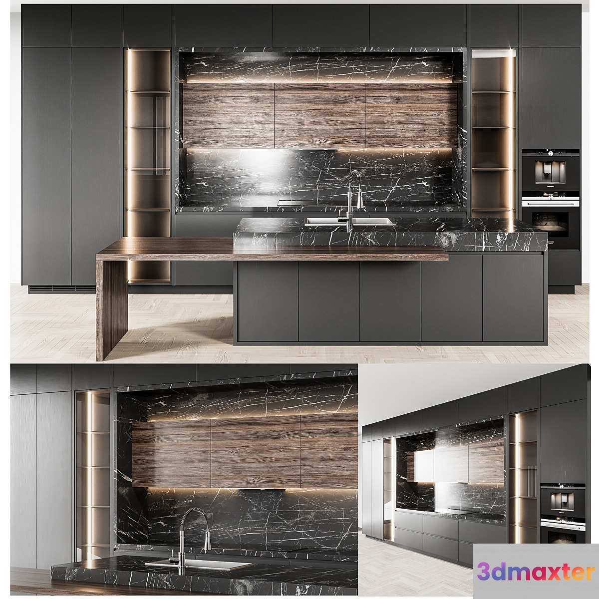 kitchen modern63 black kitchen - No.2