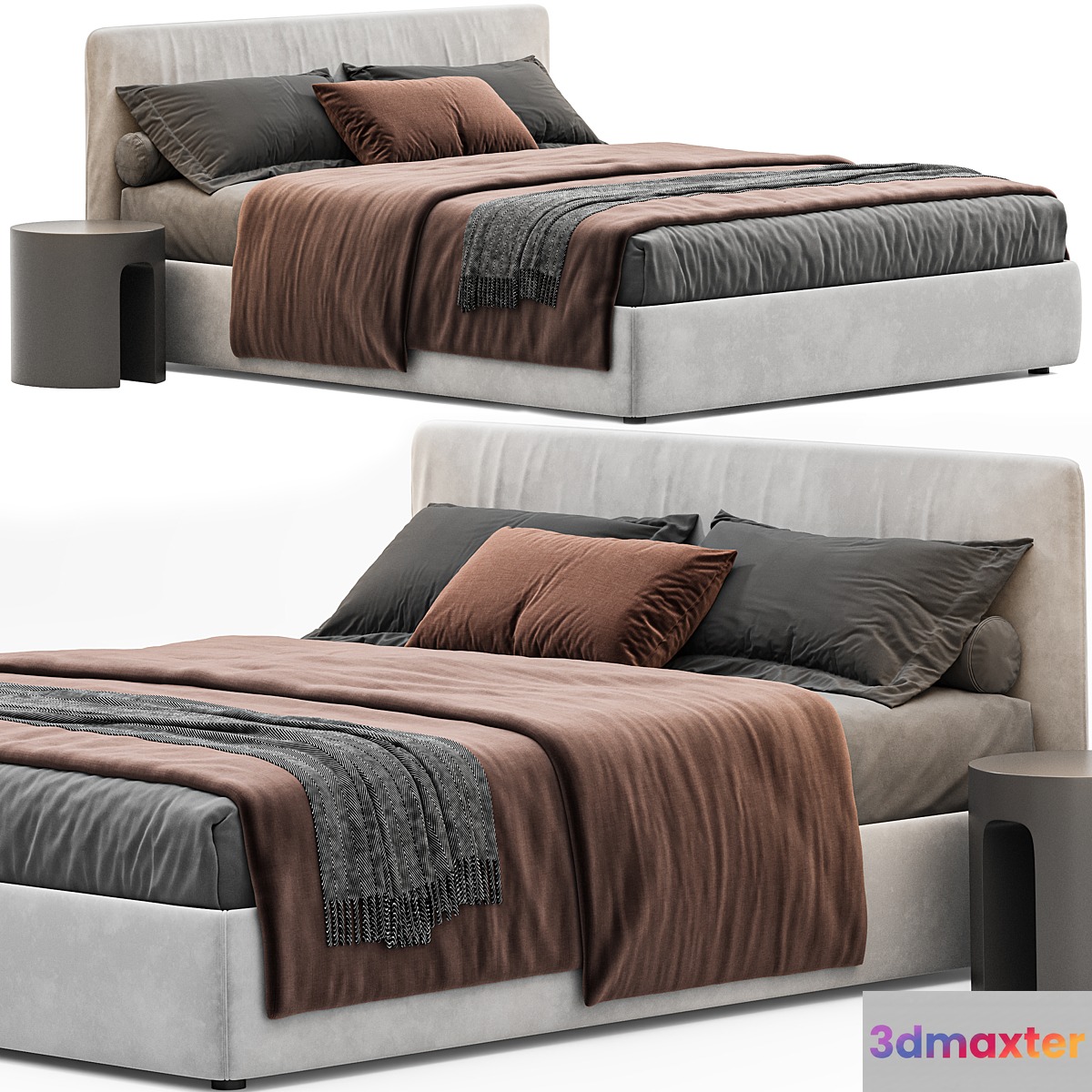 Upholstered Double Bed_bolzan Letti