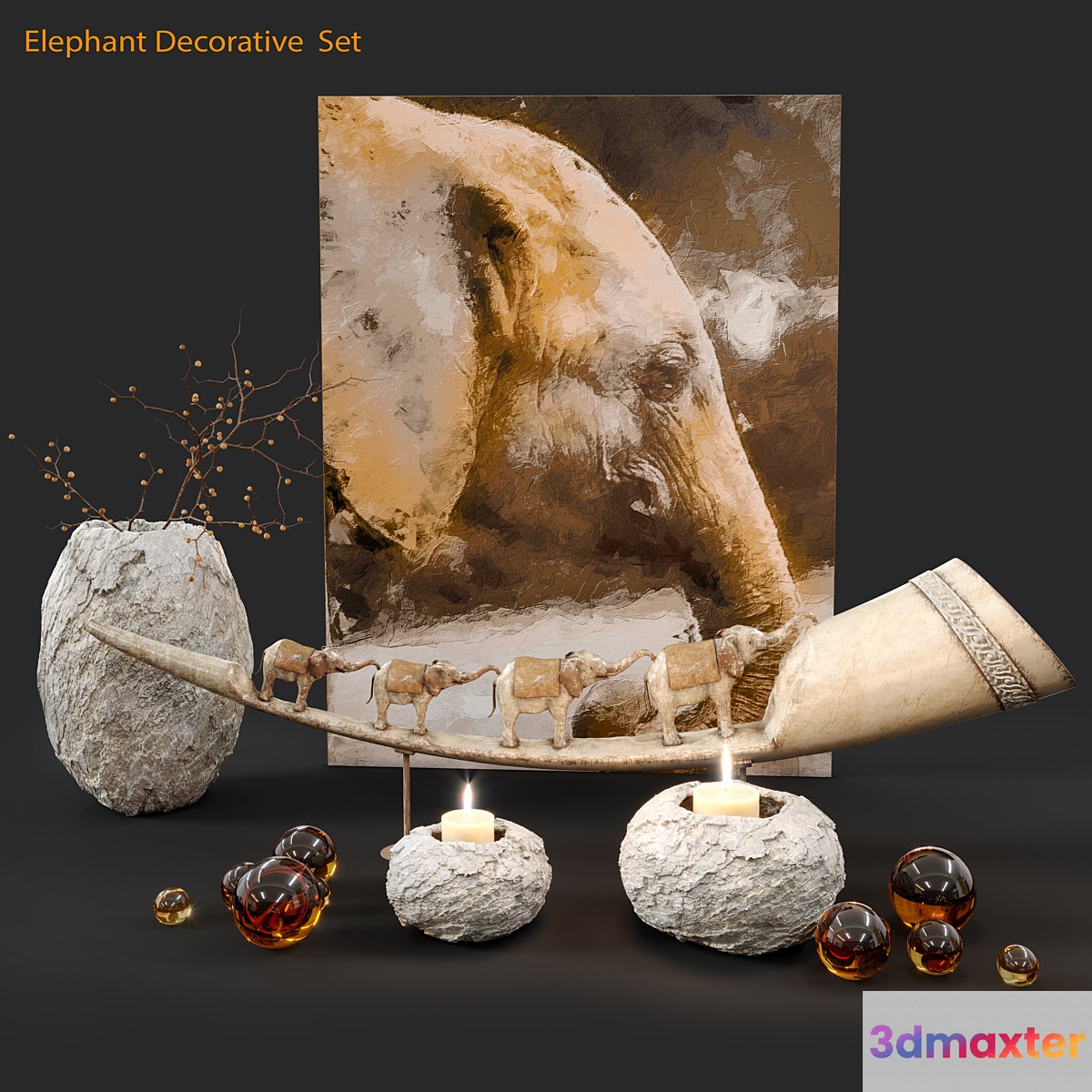 Elephant decorative set - No.3