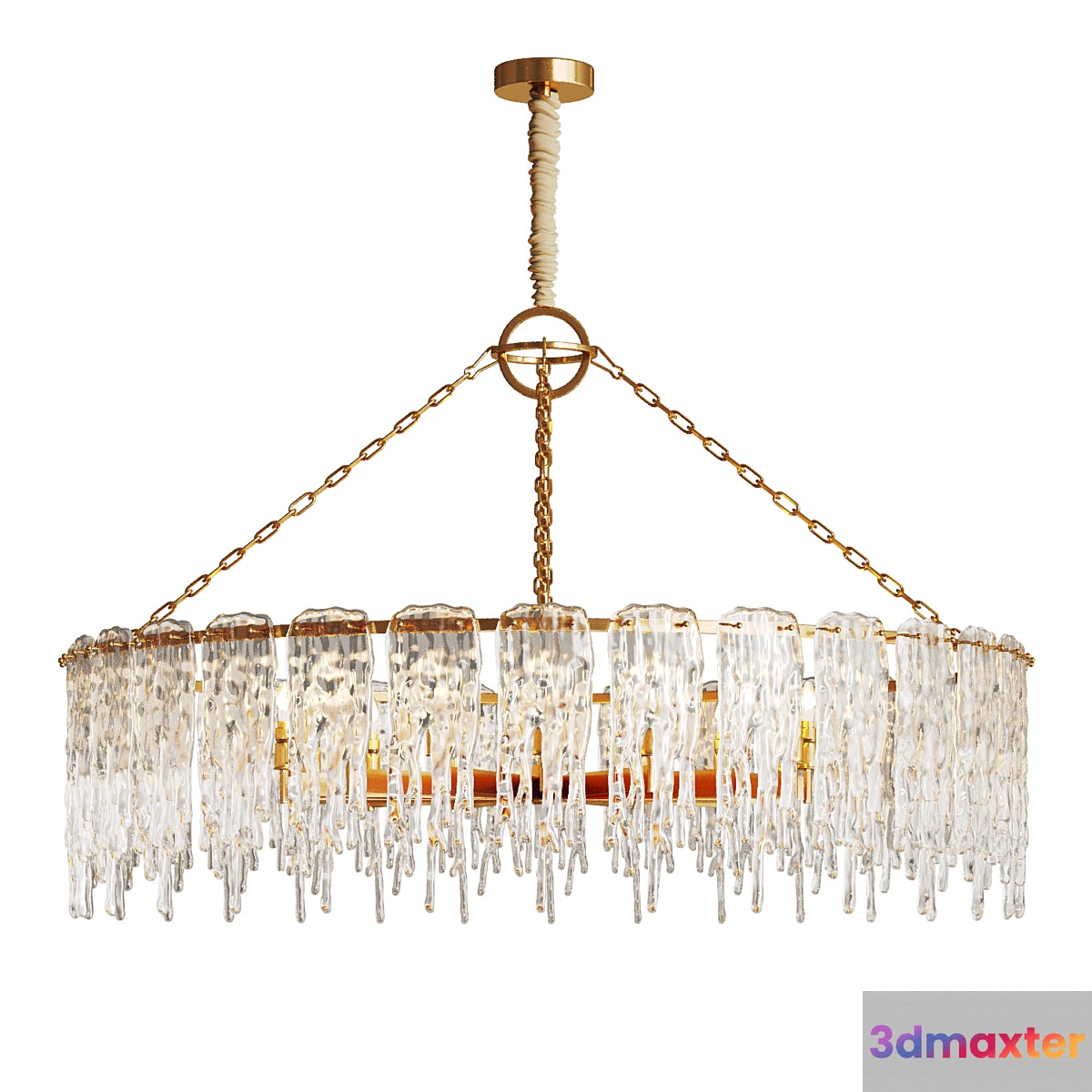 Chandelier with ice plates SPRING Ø120