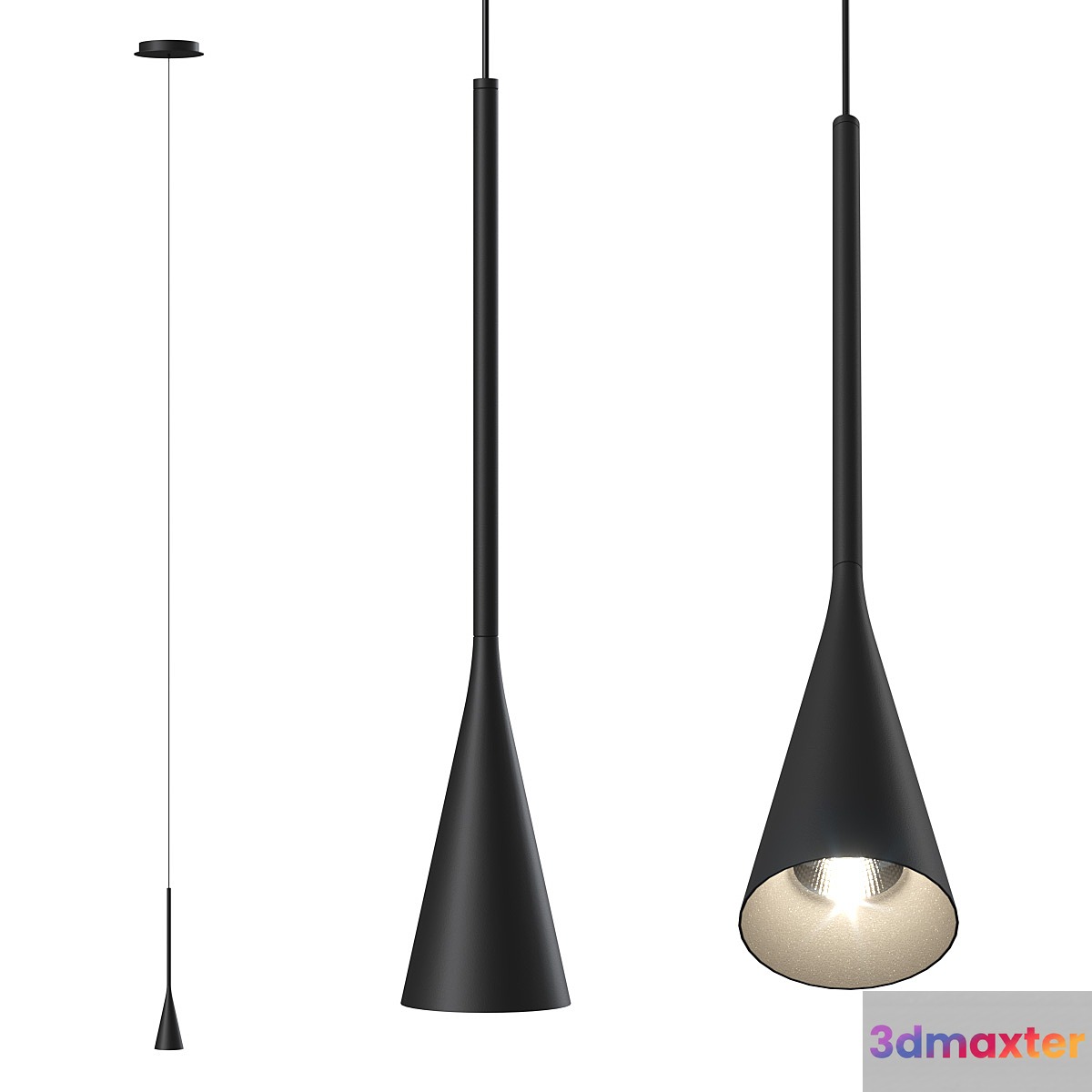Pendant lamp Bover Skybell Plus. 3D Max