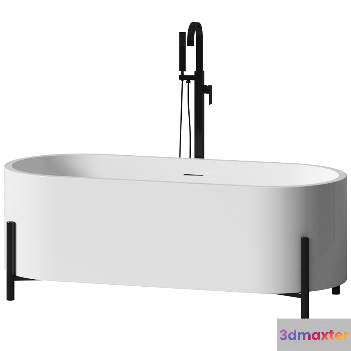 Milano Freestanding Solid Surface Bathtub by Riluxa
