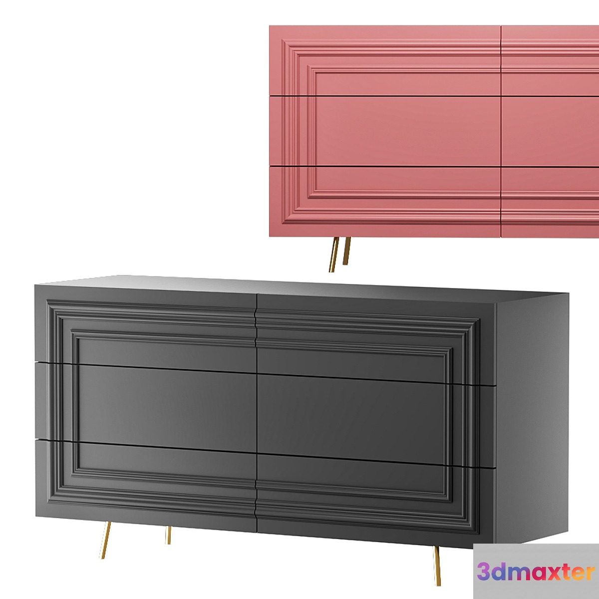 chest of drawers tissedo 3D Max