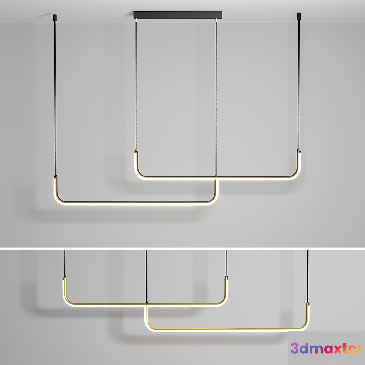 LED Pendant Light Modern Nordic Black Gold - No.2