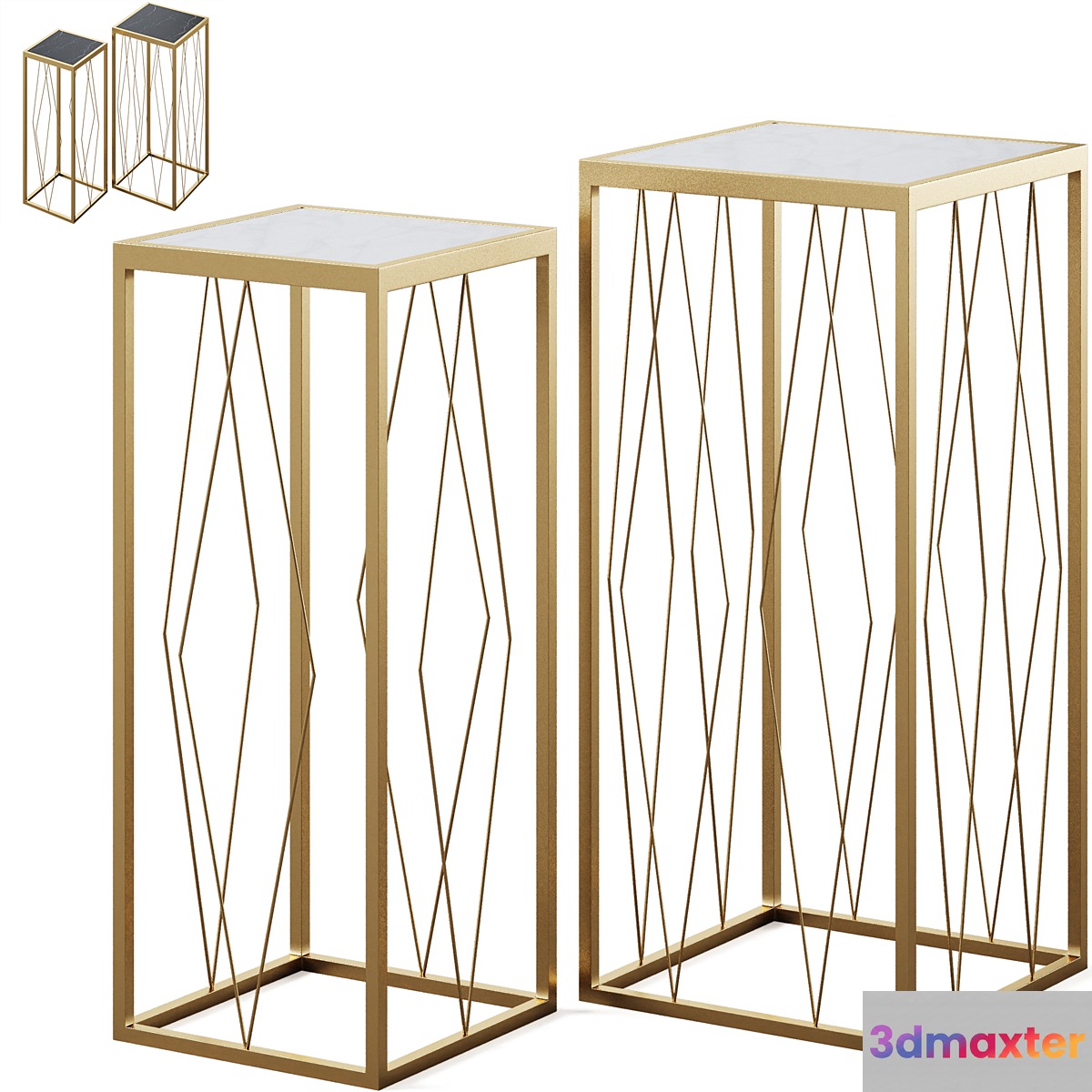 Console with marble top by GLASAR - No.2