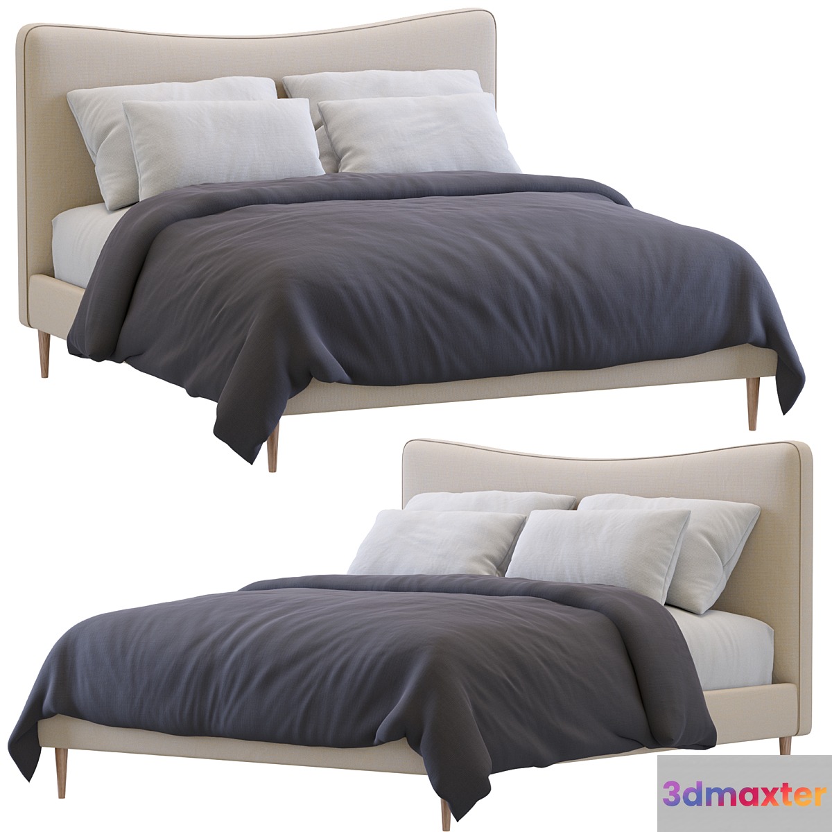 Myla Bed By West Elm 3D Max