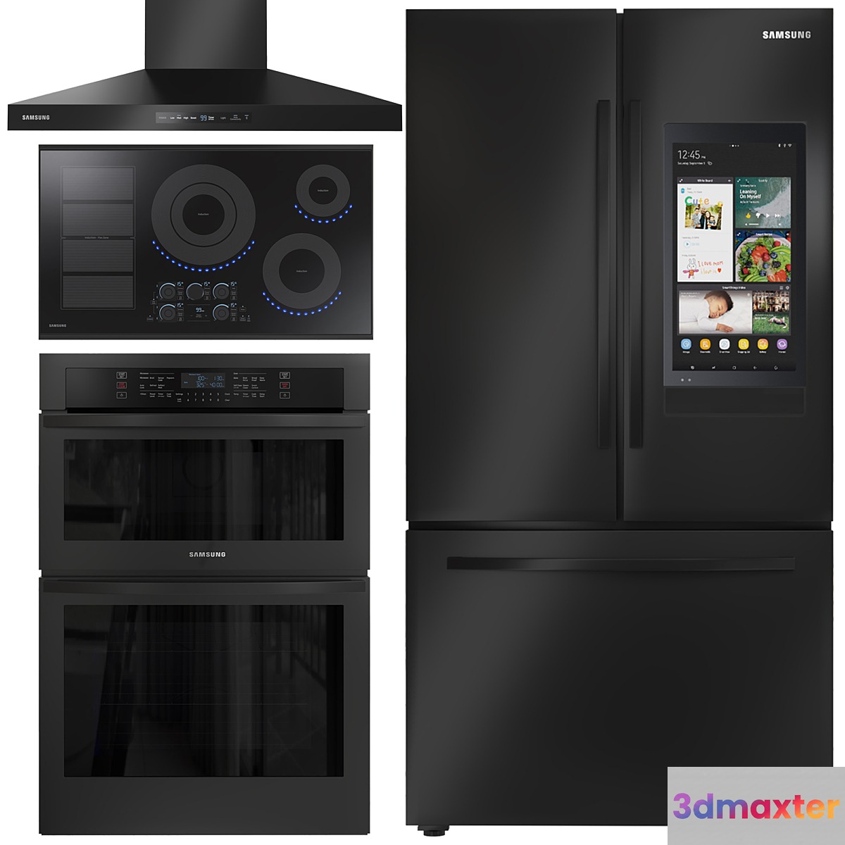Samsung Kitchen Appliances 02 3D Max