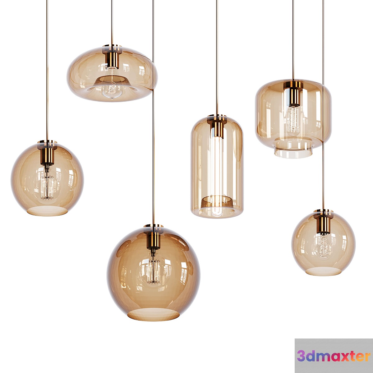 Scandinavian style pendant lamp 3D Max