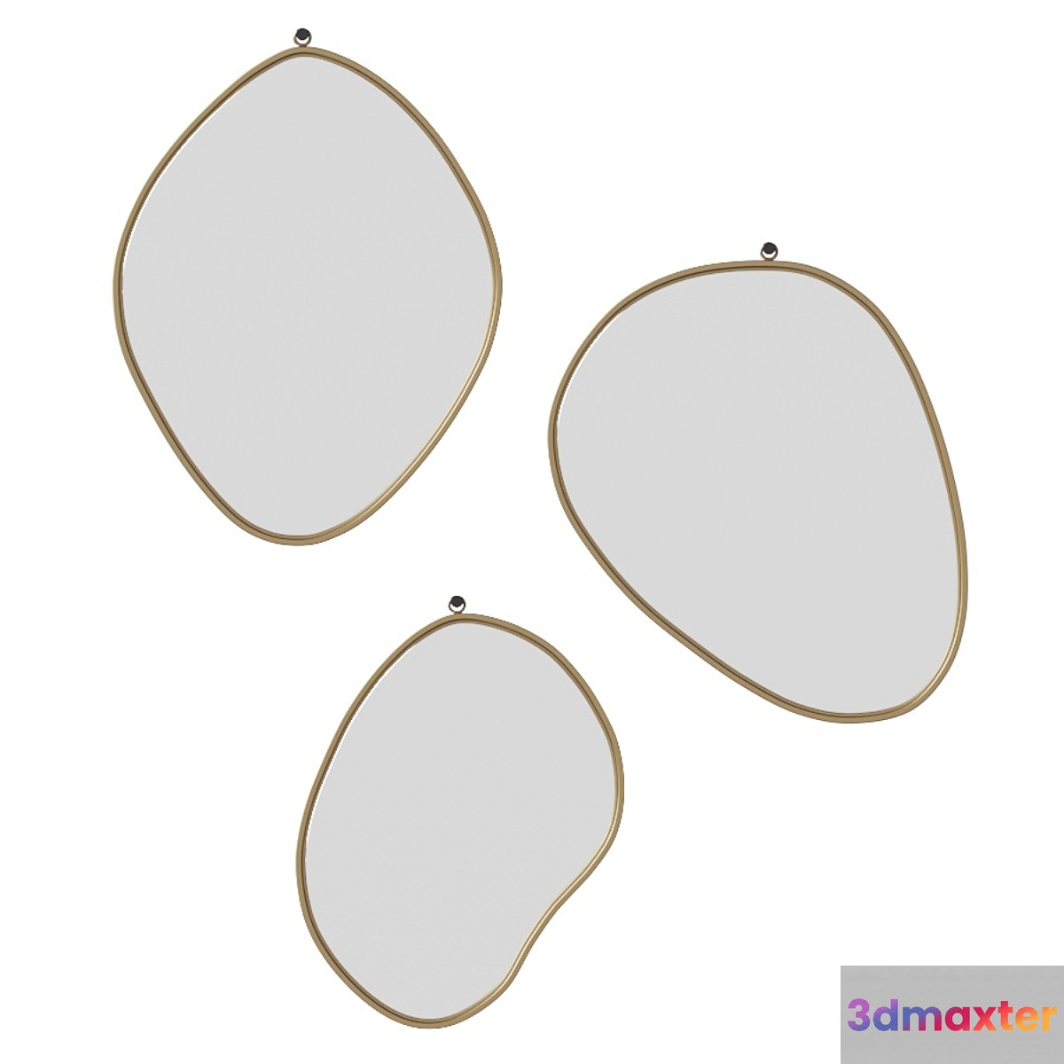 Organic Shaped Mirrors by West Elm 3D Max