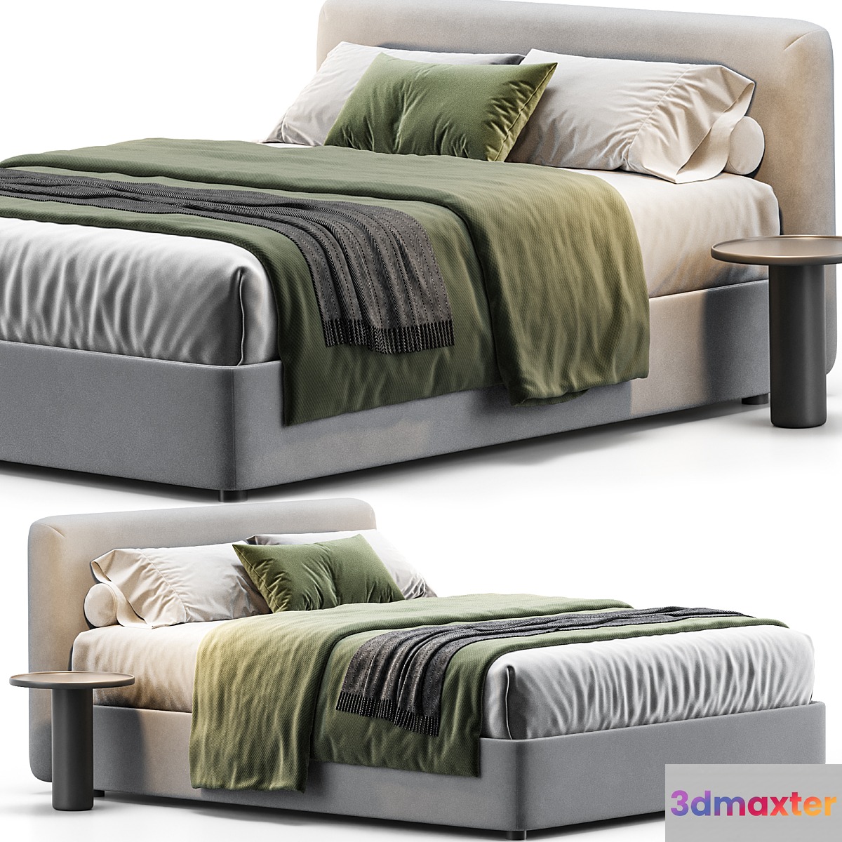 Bolzan letti Joy Sottile Queen Bed 3D Max