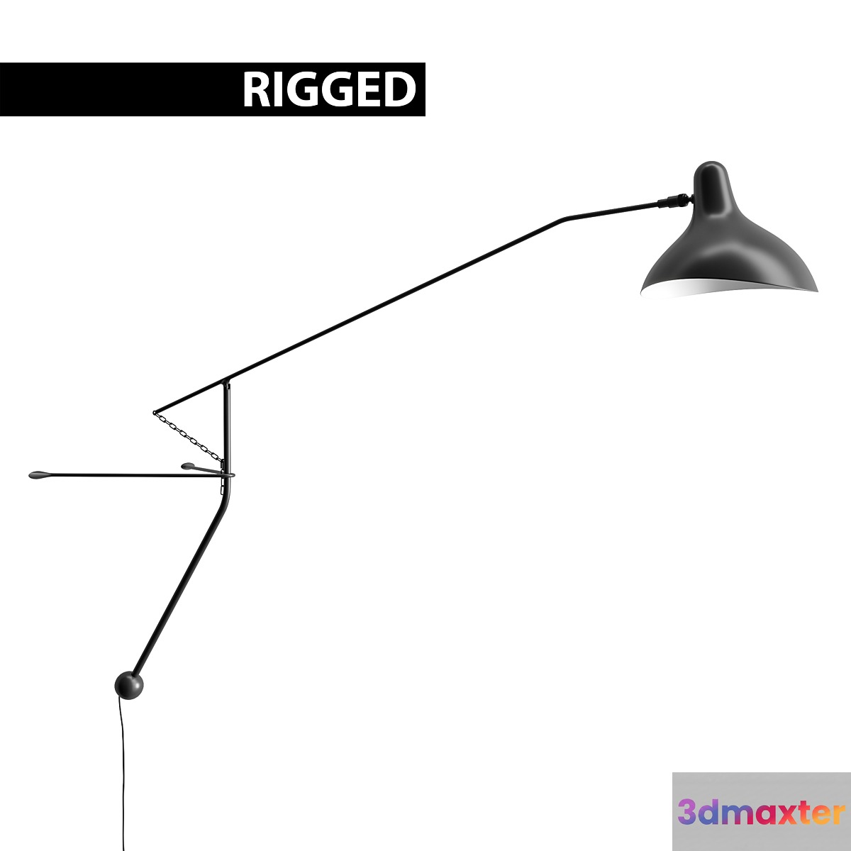 DCW Editions Mantis BS2 Wall Lamp _ Rigged 3D Max