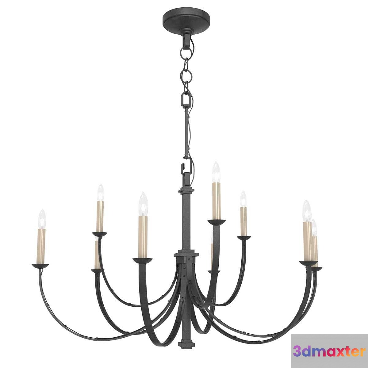 Visual Comfort Reims Aged Iron Chandelier