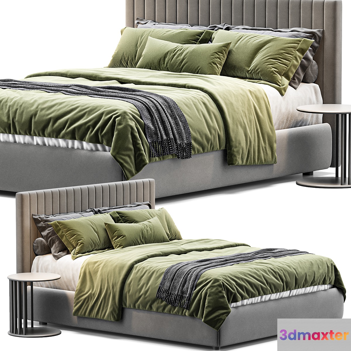 Queen bed  CLAY MAISON By Bolzan Letti