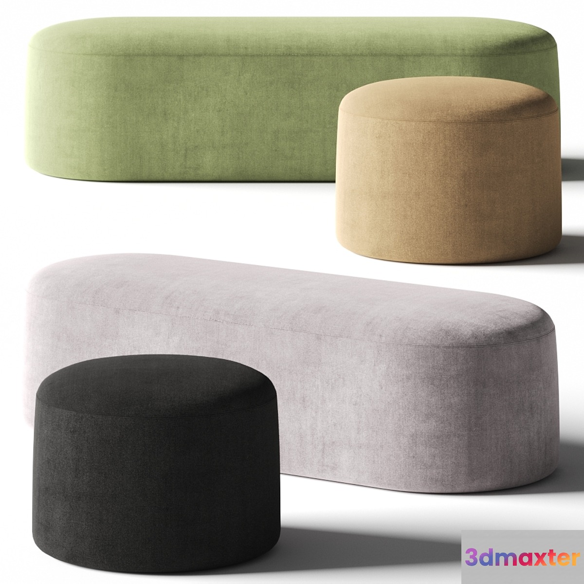 PlusHalle Proto Pouf & Bench - No.2