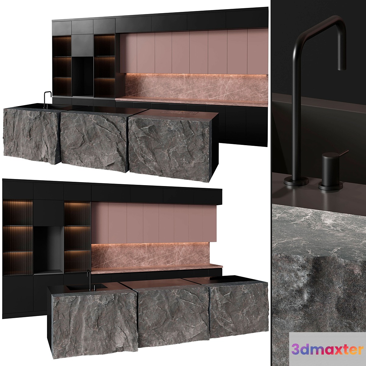 Kitchen Set 01 by Sherzod 3D Max