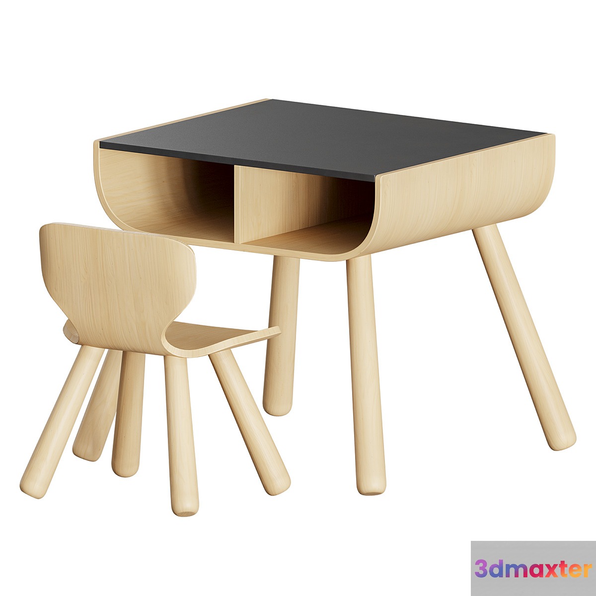 Plan Toys Black Table and Chair