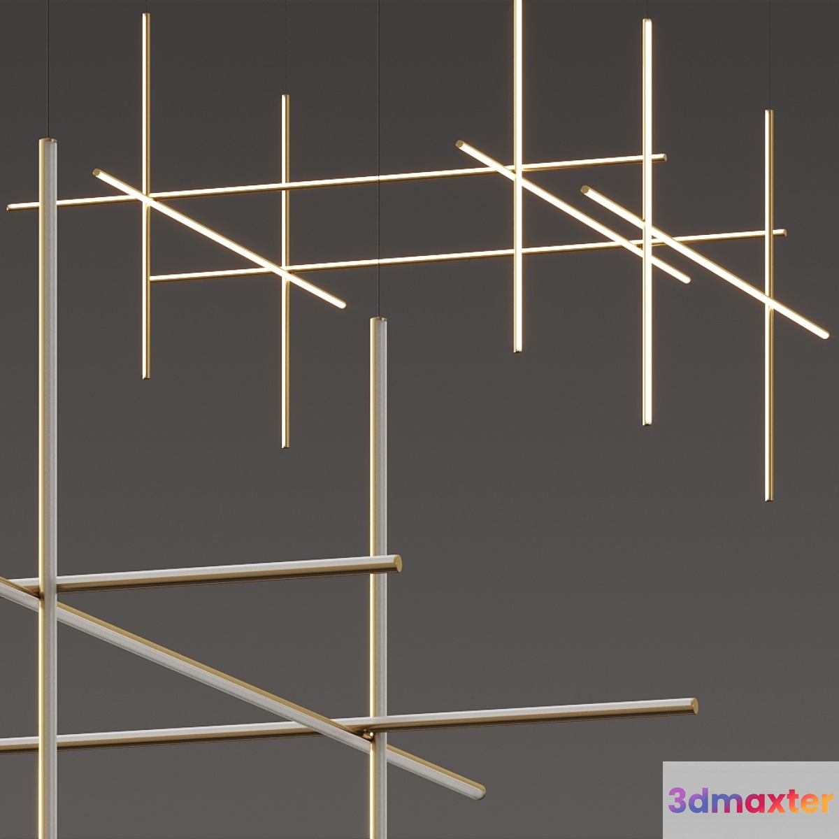 Flos Coordinates S2 and S4 Pendant Lamps 3D Max