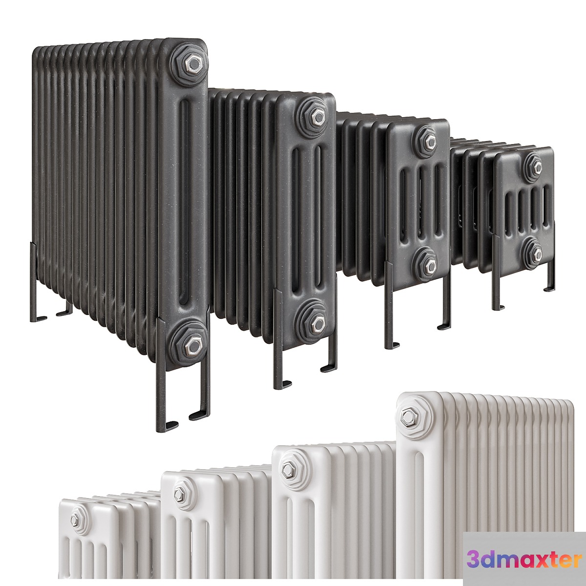 Multisec Column Radiator 3D Max