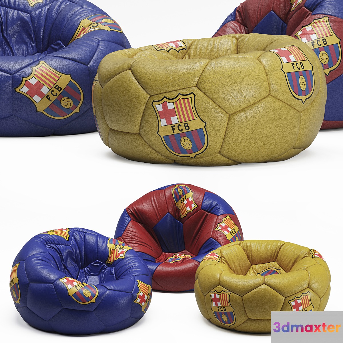 chair bag fc barcelona 3D Max