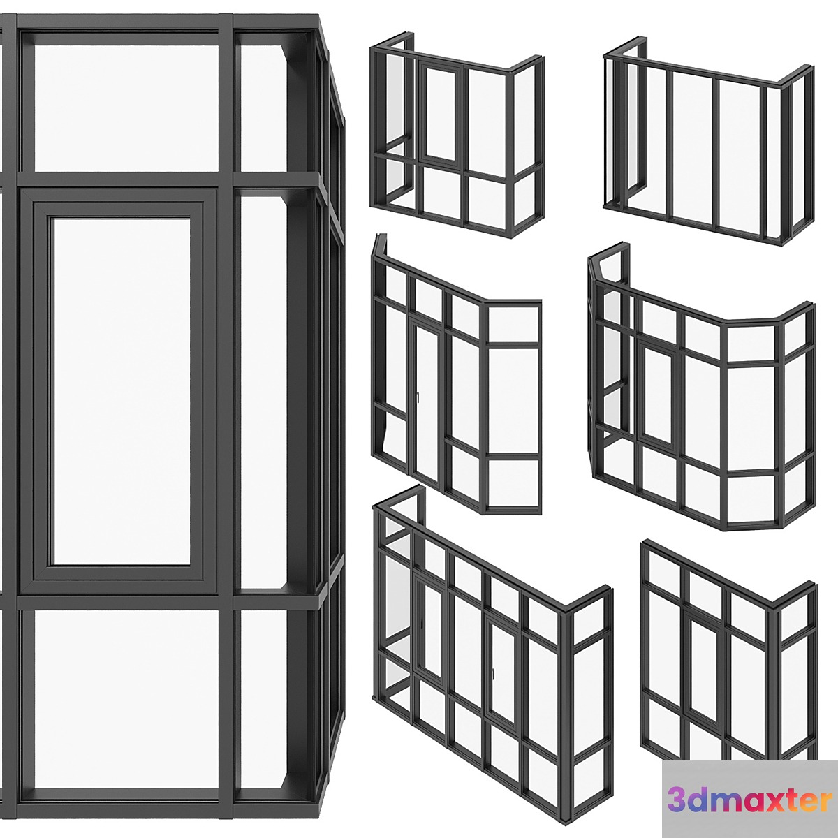 Panoramic corner glazing _ corner stained glass