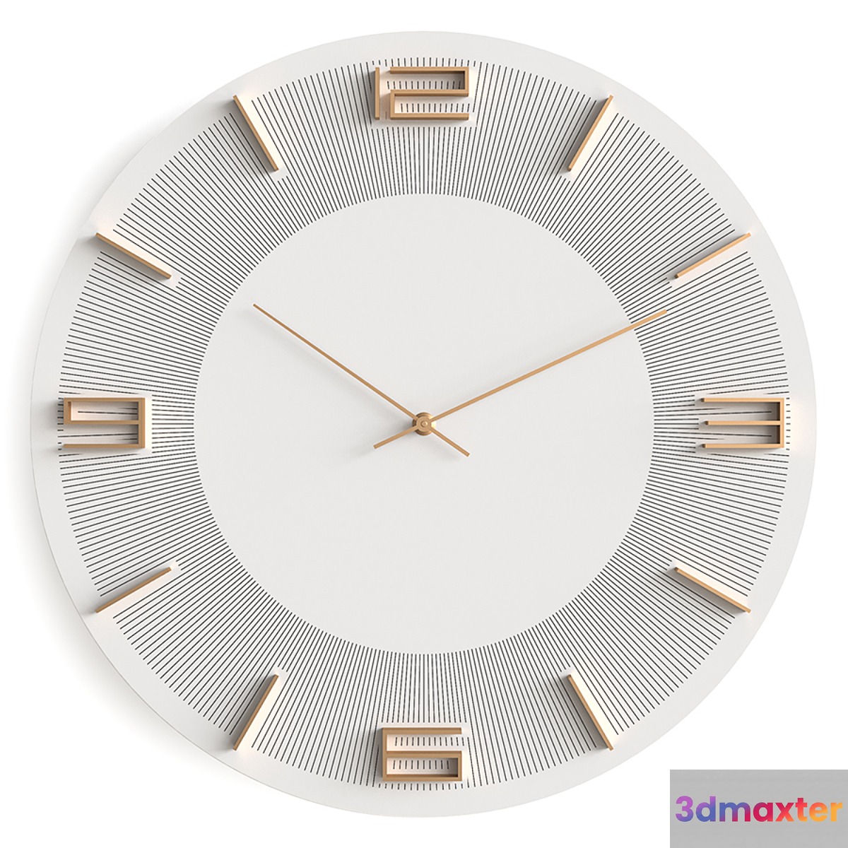 Wall clock KARE Leonardo White-Gold