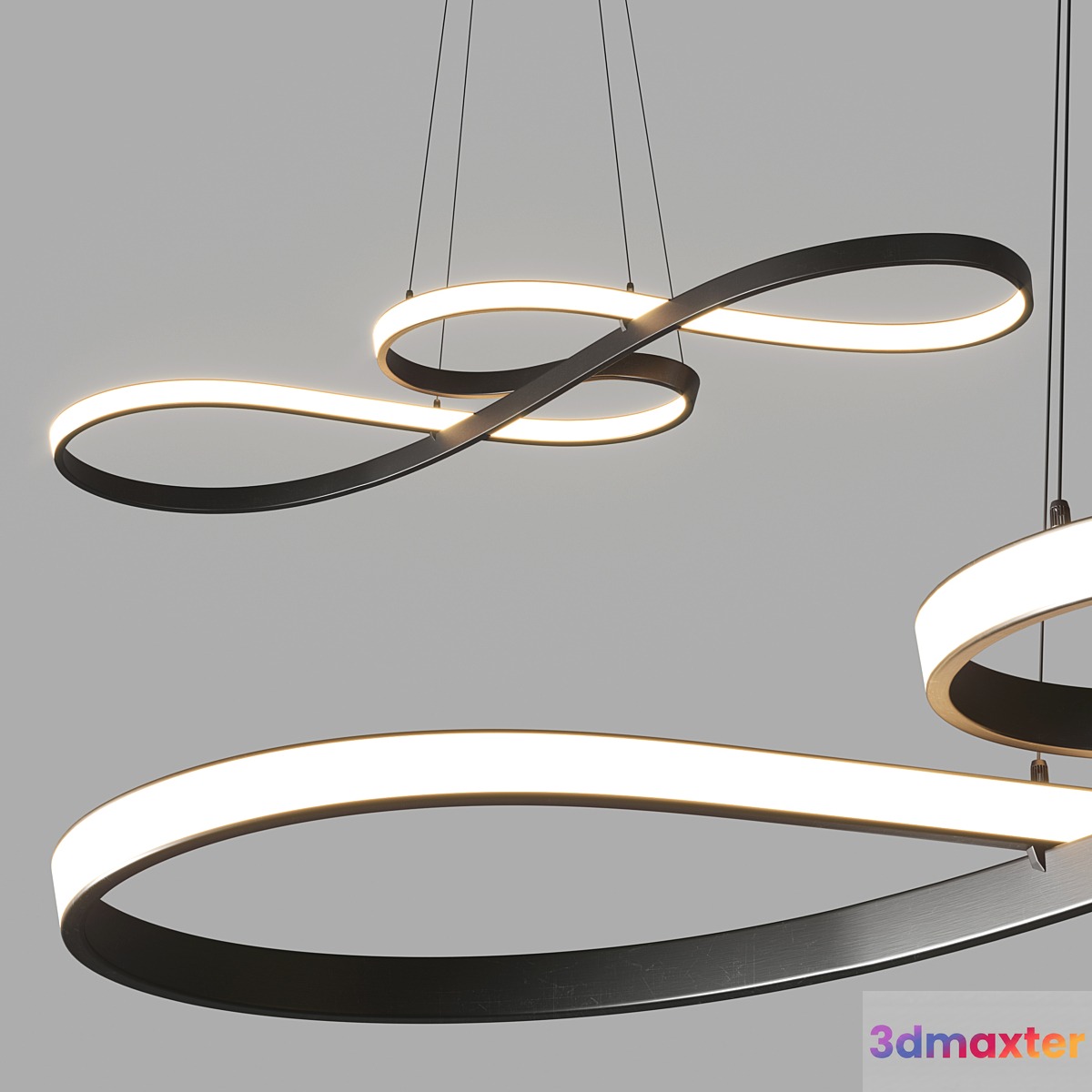 LED Pendant Light 75cm Acrylic Dimmable - No.2 3D Max