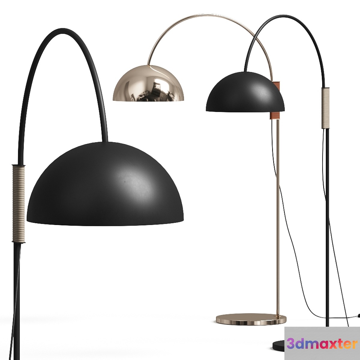 CB2 Jett Arched Floor Lamps 3D Max