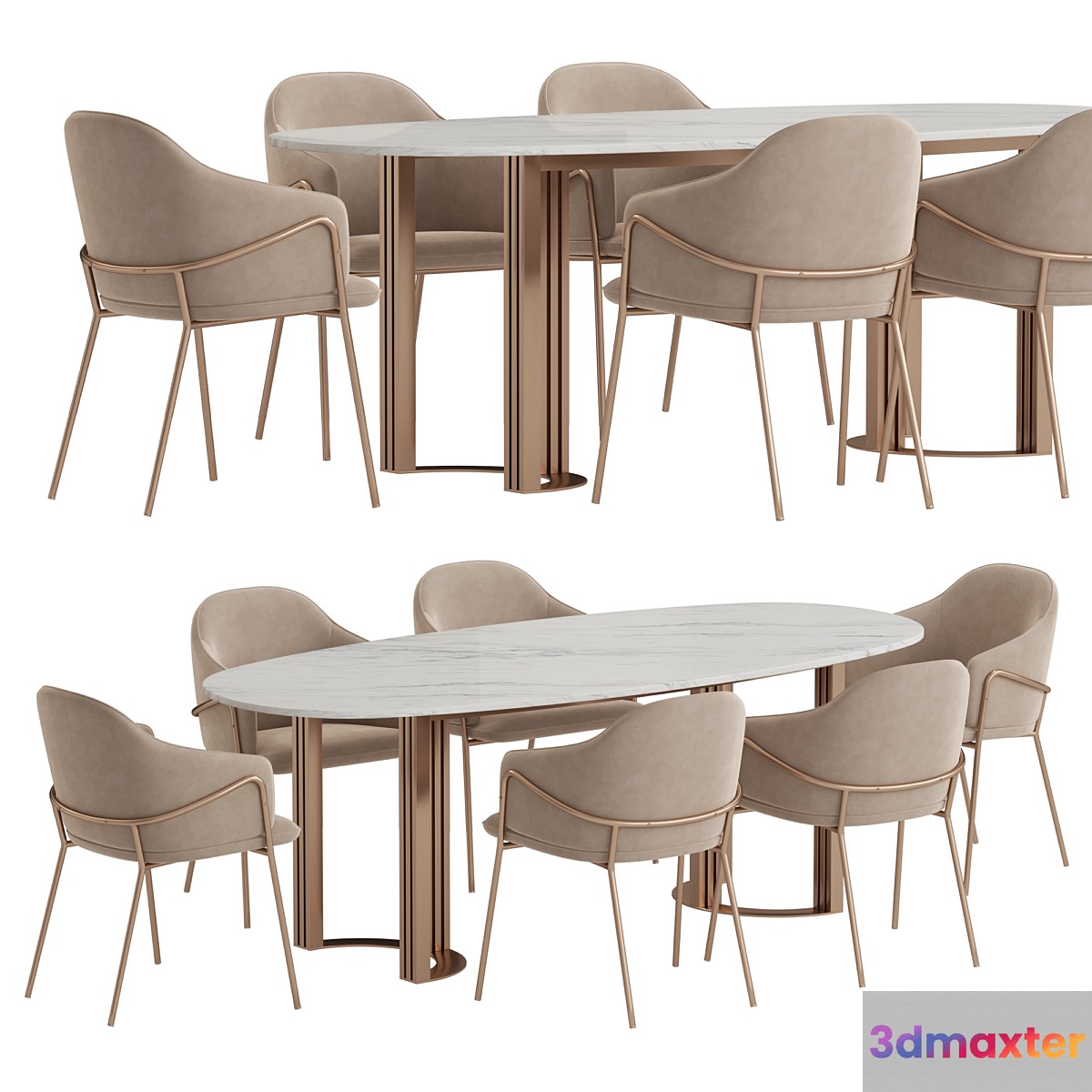 Hudkoff Lord table Stanley chair dining set - No.2