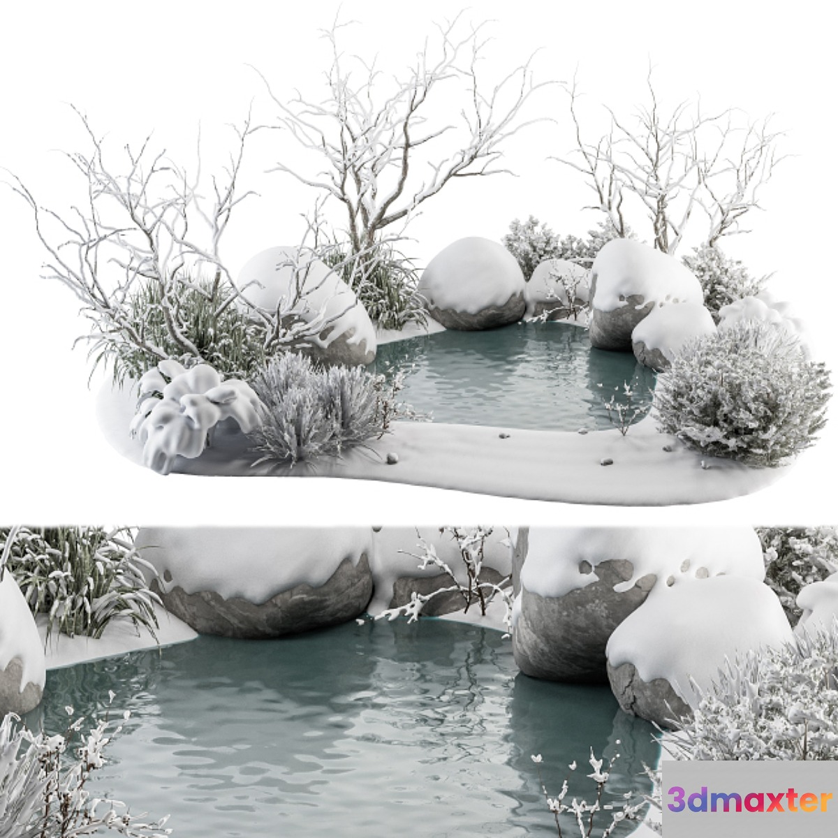 Landscape Furniture Snowy Lake - Set 48-V