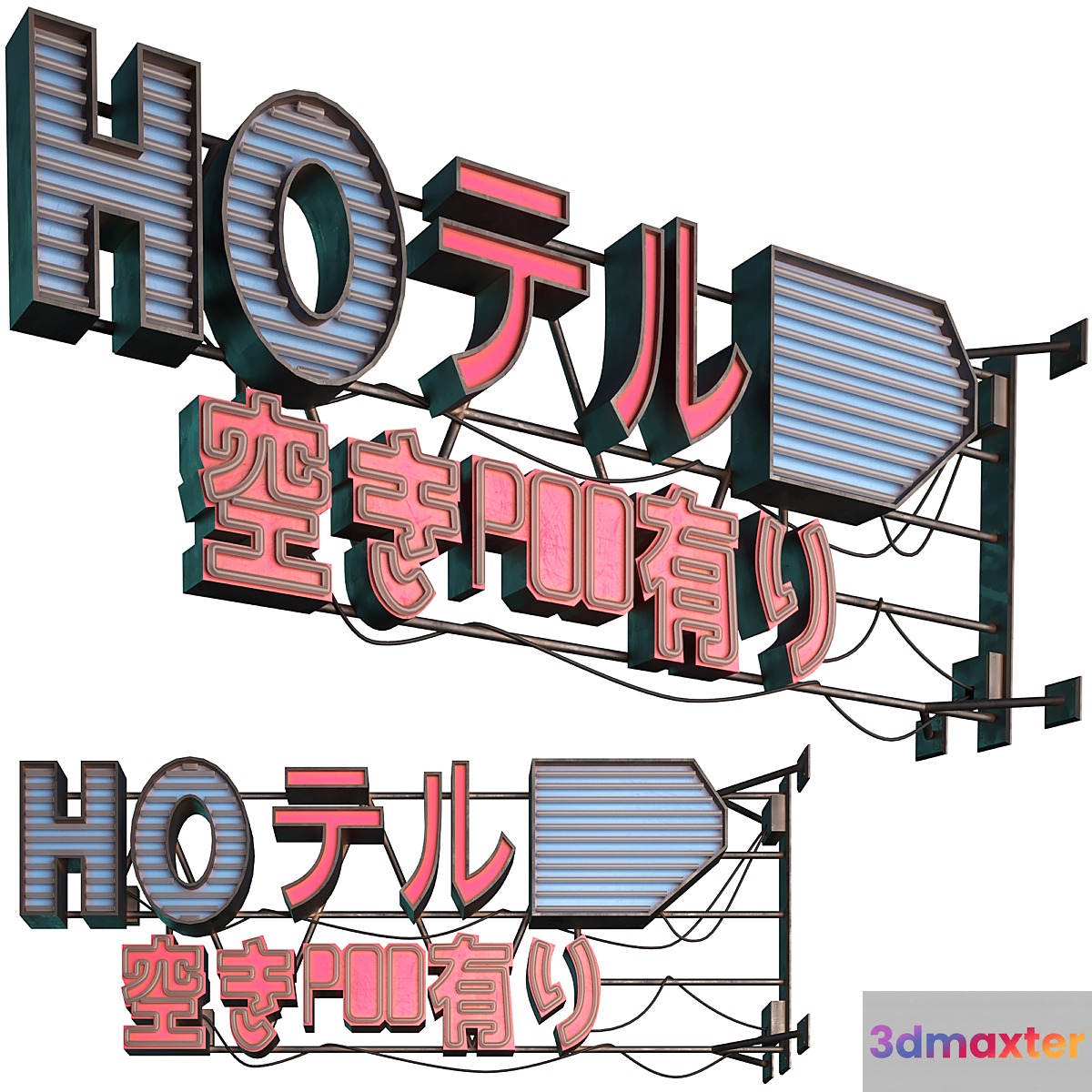 Neon sign 3D Max