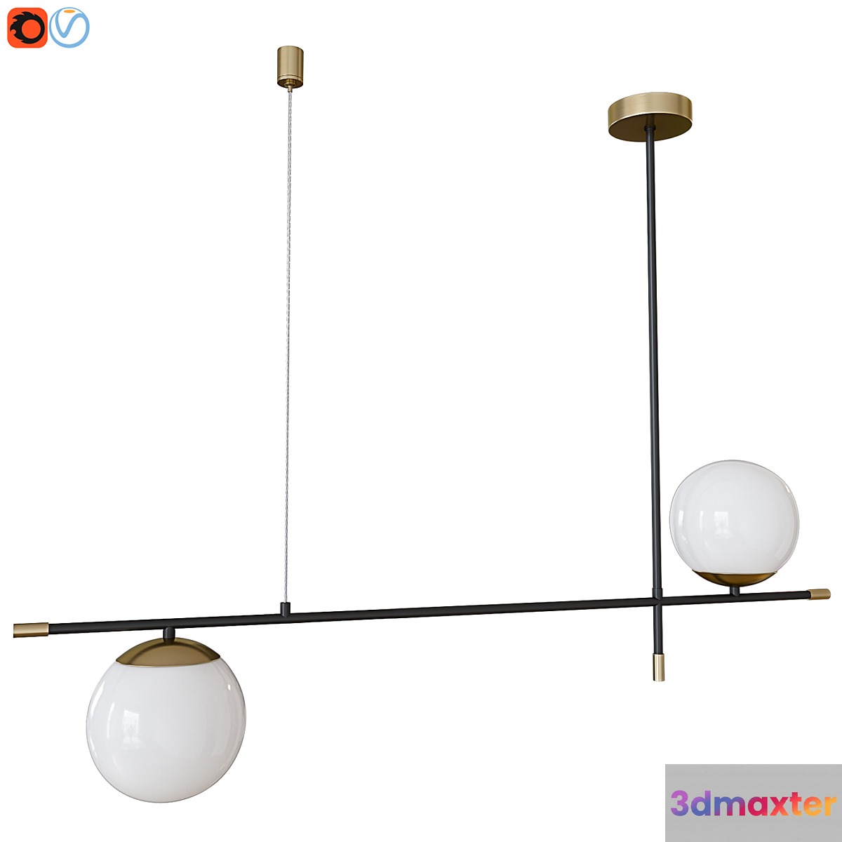 Maytoni Nostalgia MOD048PL-02G 3D Max