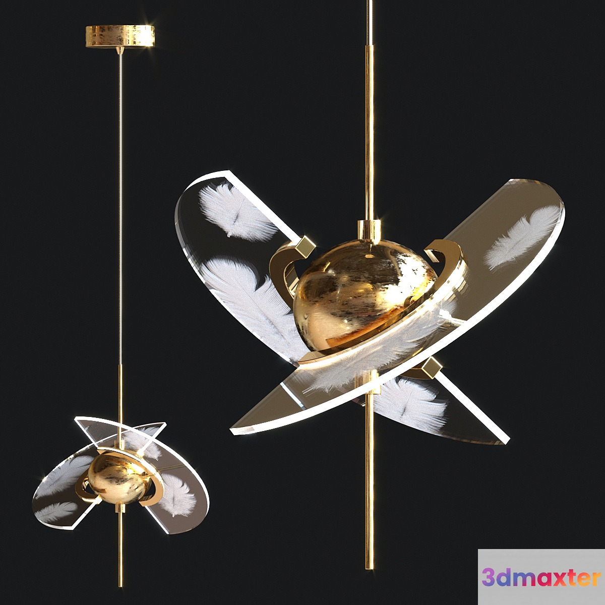 FLY Chandelier - single 3D Max